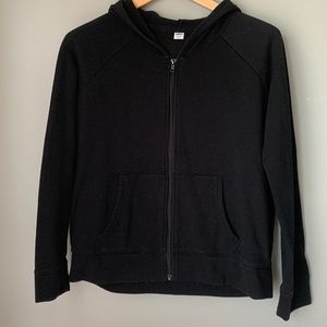 70% off Girls Black Zip Up Hoodie